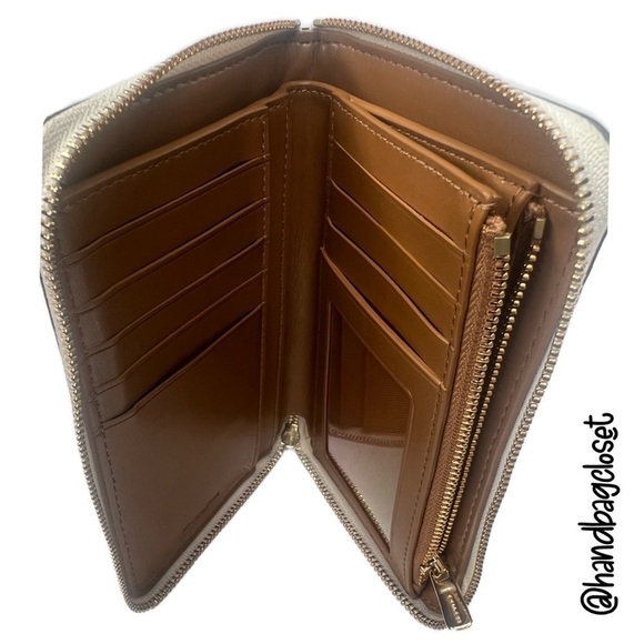 COACH RAINBOW MEDIUM ZIP AROUND WALLET WITH OMBRE QUILTING (COACH 91197) - Picture 6 of 8